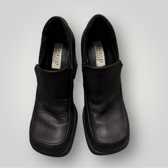 American Eagle Vintage Y2K Platform Chunky Block Heel Loafers Sz 10 - Picture 2 of 9